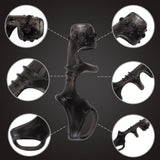 Reusable Penis Sleeve with Testicle Ring Covered by Granules, Flexible Condom Male Cock Extender Enlarger G-Spot Stimulation Sex