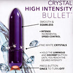 California Exotic Novelties Crystal High Intensity Bullet, Purple
