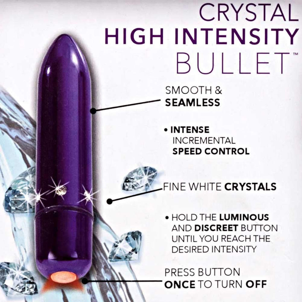 California Exotic Novelties Crystal High Intensity Bullet, Purple
