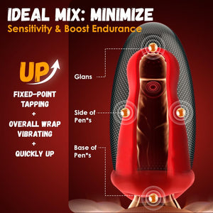 Male Sex Toys for Men - Male Masturbator Deep Throat-Mouth 360 Wrapped 9 Tapping & Vibrating Male Vibrator Penis Pump APP Contro