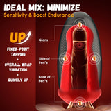 Male Sex Toys for Men - Male Masturbator Deep Throat-Mouth 360 Wrapped 9 Tapping & Vibrating Male Vibrator Penis Pump APP Contro