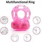 2 PCS Vibrating Penis Ring Cock Ring Vibrator Clitoral Stimulator Penis Erect Erection Enhance Sex Product Adult Erotic Sex Toys