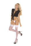 Sheer Thigh Hi With Stay Up Silicone Lace Top