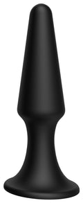 Naughty Anal Butt Plug - Silicone, Trainer, Prostate Massage, Adult Sex Toy, Black, Medium