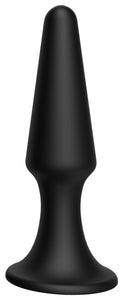 Naughty Anal Butt Plug - Silicone, Trainer, Prostate Massage, Adult Sex Toy, Black, Medium