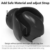 FREDORCH Silicone Ball Gag Fixed Tongue Adjustable Strap Mouth Ball Sex Toy for Adult Bondage Slave Role Play Sex Toy (Black)