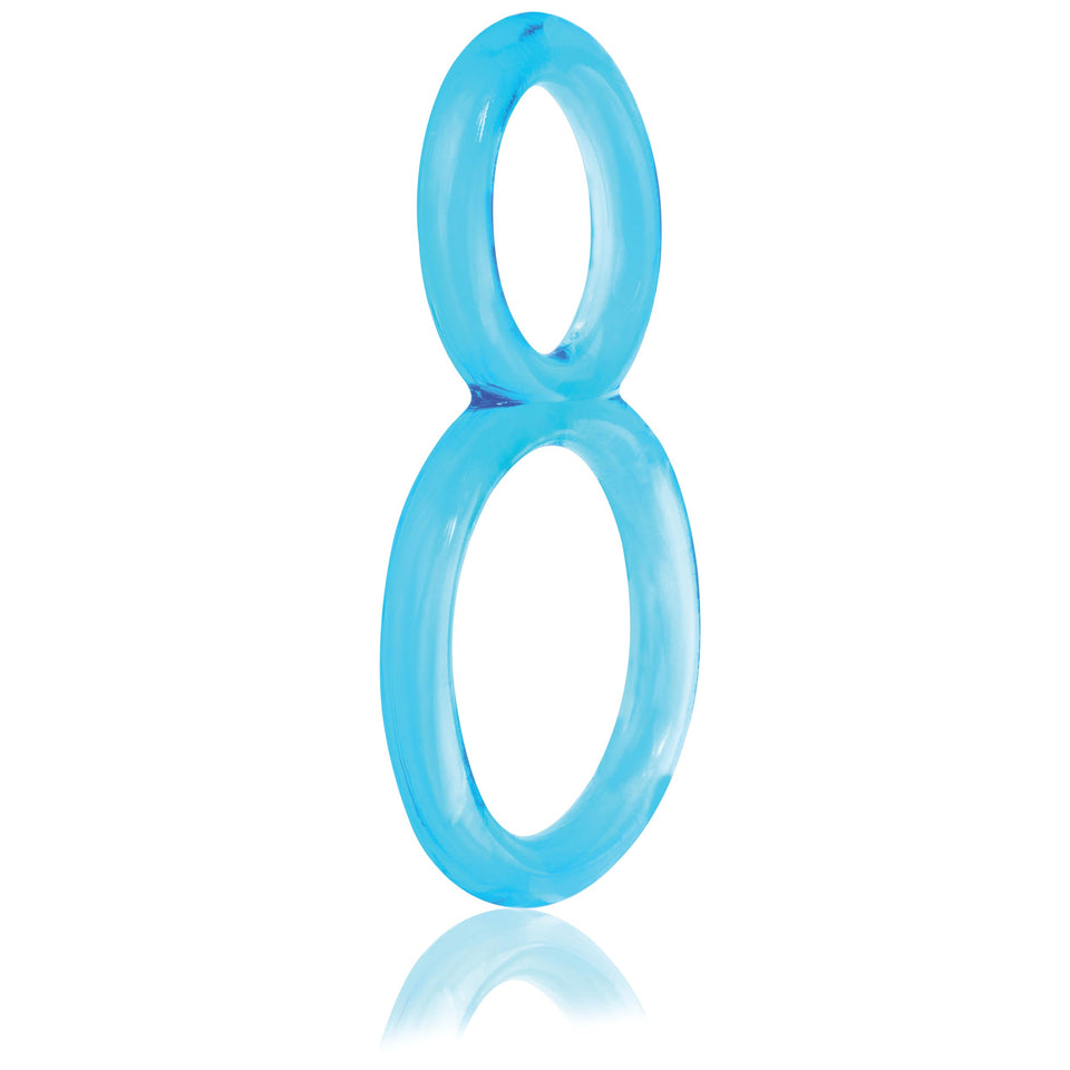 Screaming O Ofinity Cock Ring, Blue - Double Cock Ring - Penis Ring, Stretchy, Comfortable Pleasure Ring - Couple Sex Toys, Dick