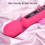 Abmotiy Vibrator Wand, 12 inch Powerful Vibrating Massager Adult Toys with Display 10 Patterns & 4 Speeds, G Spot Vibrator Men W