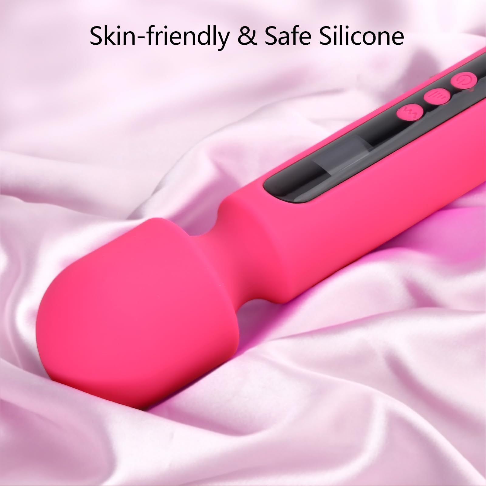 Abmotiy Vibrator Wand, 12 inch Powerful Vibrating Massager Adult Toys with Display 10 Patterns & 4 Speeds, G Spot Vibrator Men W