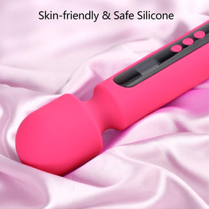 Abmotiy Vibrator Wand, 12 inch Powerful Vibrating Massager Adult Toys with Display 10 Patterns & 4 Speeds, G Spot Vibrator Men W