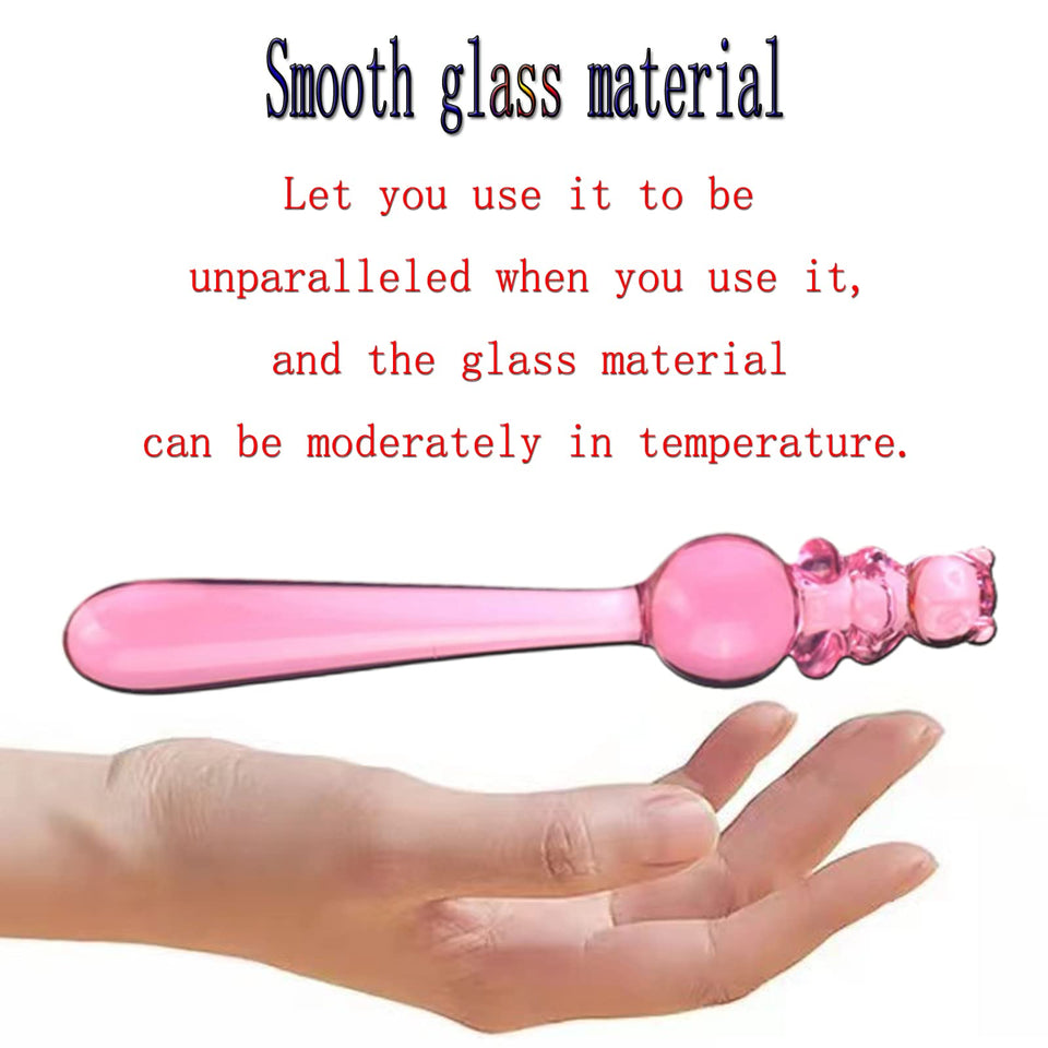 Crystal Glass Dildo Prostate Massager G Spot Stimulator,Long Glass Dildo Crystal Penis Thruster Pleasure Wand Anal Plug Vaginal