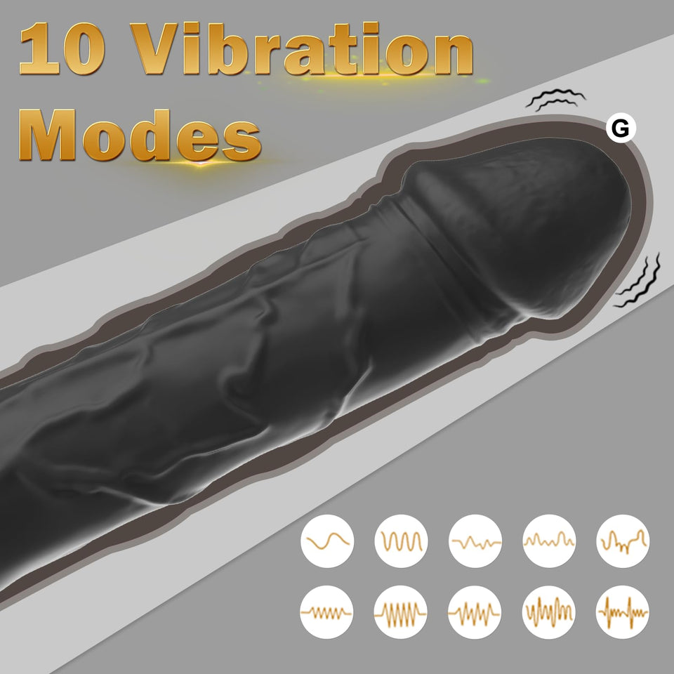G Spot Dildo Vibrator - BGGOOD Adult Female Sex Toys with 10 Vibrations, Realistic Silicone Dildos Finger Vibrators for Multiple