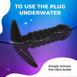 t - off Waterproof Vibrating Anal Beads Vibrating Butt Plug Prostate 7 Vibration Mode G spot Dildo Adult Massager Toy, Couples S