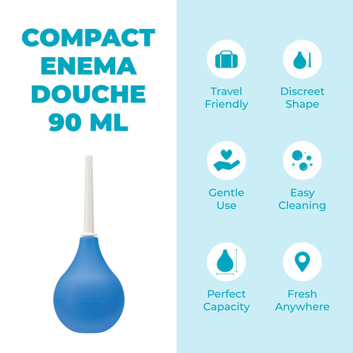 b-Vibe Compact Enema Douche Blue