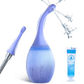 Enema Anal Douches for Men Women - Enema Bulb with Bendable Silicone Nozzles for Men Women Colon Cleanse, Anti Backflow Shower D