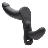 Double Take 10X Double Penetration Vibrating Strap-On Harness - Black