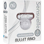 Novel Creations Sensuelle Bullet Ring 7 Function Clear Penis Ring