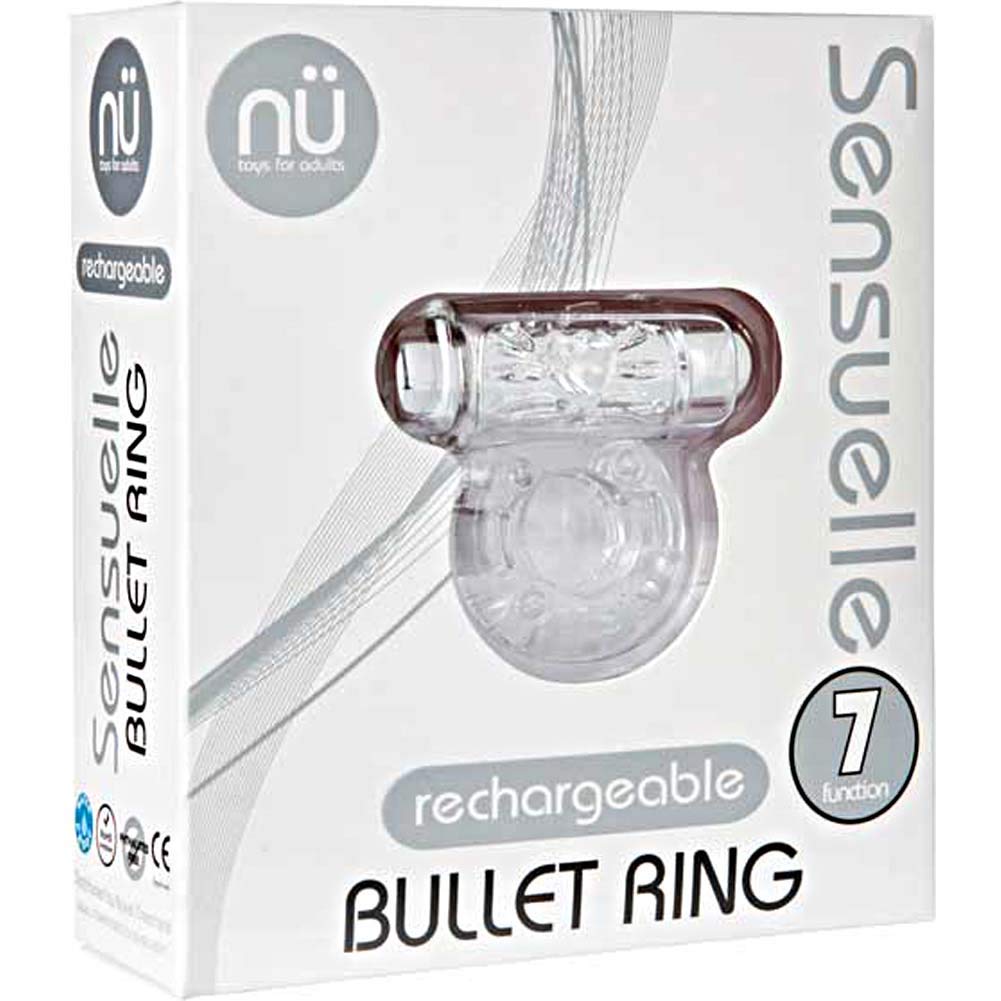 Novel Creations Sensuelle Bullet Ring 7 Function Clear Penis Ring