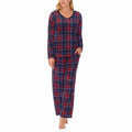 Nautica Womens Pajamas - Cozy Silky Fleece - 2 Piece Long Sleeve Winter Sleepwear Set for Women, Celebrate Plaid, Medium