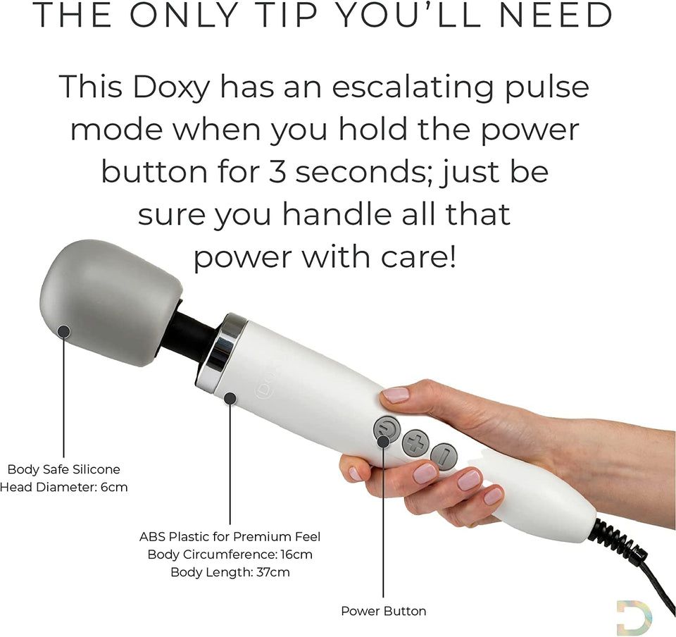 Doxy Original Ultra Powerful Sex Toys Wand Massager  Female Vibrator Wand Sex Toy  White Personal Massager For Women  Persona