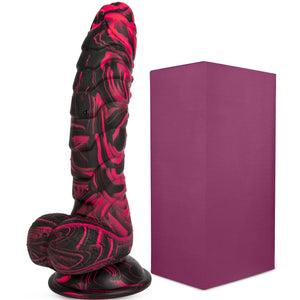 Thick Realistic Dildo Adult Sex Toys, 10.43 Inch Soft Safety Silicone G-spot Anal Stimulator with Strong Suction Cup, Fantasy Di