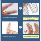 2Pcs Adult Finger Vibrator Accessories, Finger Sleeve Vagina Clitoral Nipple G-Spot Stimulator Anal Sex Toys for Adult Women Men