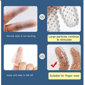 2Pcs Adult Finger Vibrator Accessories, Finger Sleeve Vagina Clitoral Nipple G-Spot Stimulator Anal Sex Toys for Adult Women Men