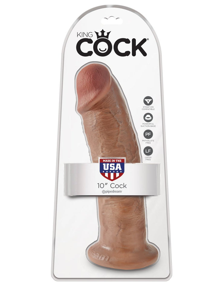 King Cock 10In Cock - Tan