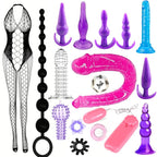 G Spot Dildo Vibrator Anal Plug Beginner Set 17 PCS Butt Plugs Sex Toy Training Kit- G Spot for Beginner Adult Unisex Women and
