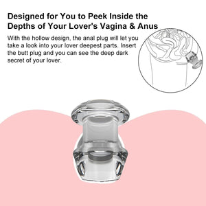 Tabuy Hollow Anal Plug Vaginal Dilator Speculum, TPE Transparent Anal Plug Anal Speculum Vaginal Stretcher Tunnel Anal Dilator B