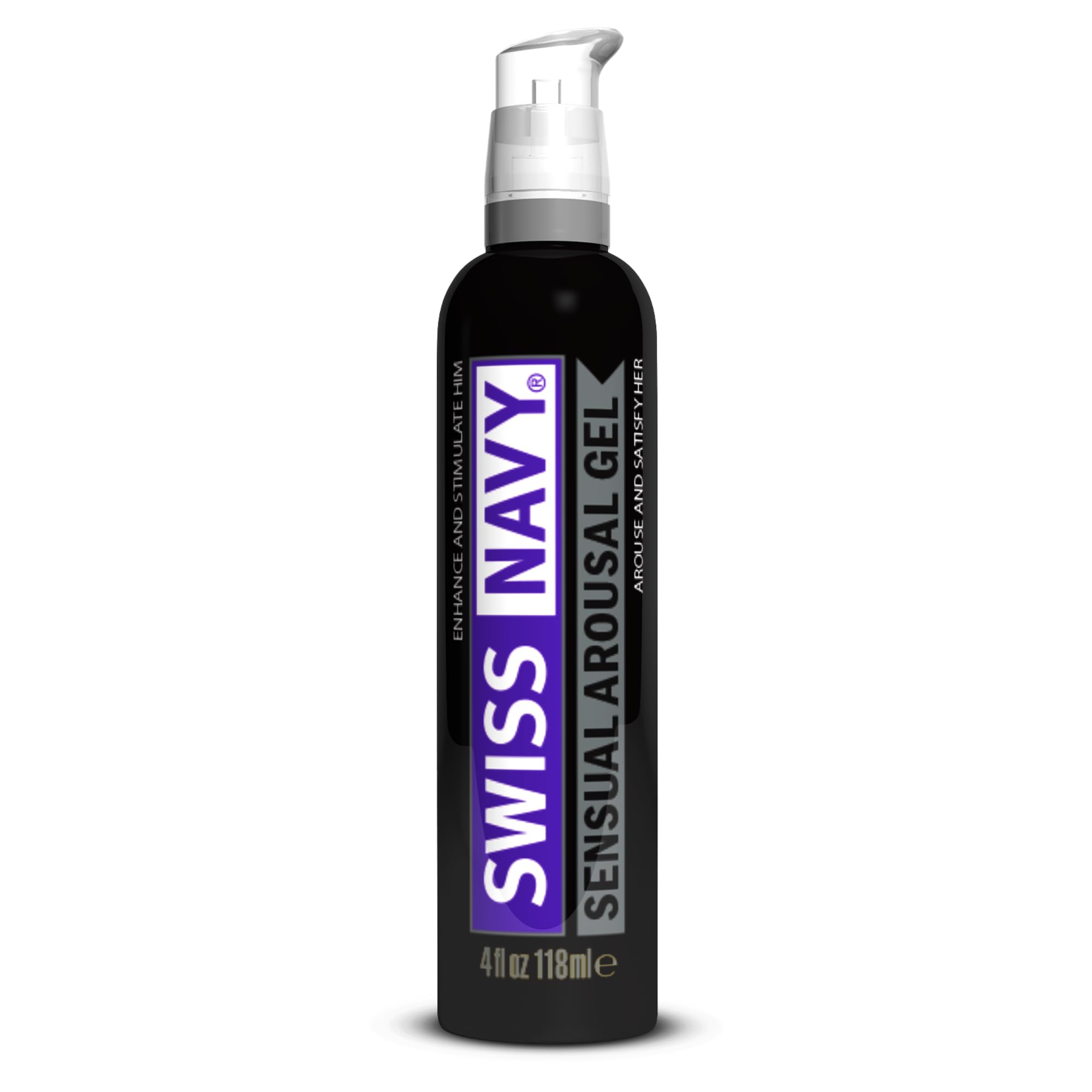 Swiss Navy Sensual Arousal Gel - 4 oz - Water-Based Gel for Men, Women & Couples - Slick, Long-Lasting, Stay-On Formula - Easy t
