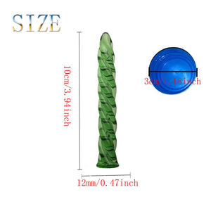 Urethral Sounds,Urethral Plug Crystal Glass Penis Plug Urethral Dilator Masturbation Anal Butt Plug Rod Green Threaded Urethral