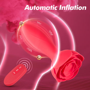 Anal Plug Vibrating Butt Plug - Inflatable Anal Plug Sex Toys for Adults Anal Vibrator with Automatic Inflation and 10 Vibrating