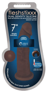 Fleshstixxx 7In Silicone Dildo Chocolate
