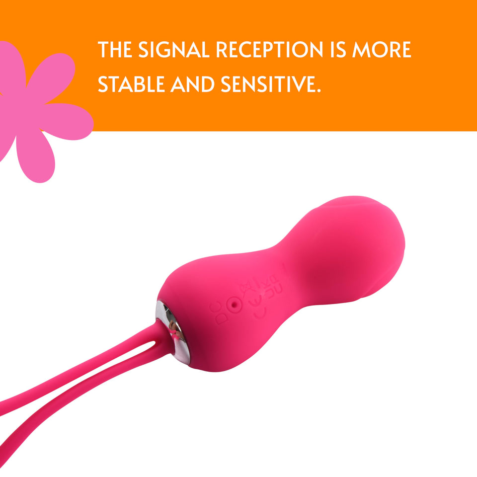 Sweet Vibrations Ball Vibrator with Remote Control - Wireless Vibrating Egg - G-Spot Stimulator, Body-Safe Materials - for Adult