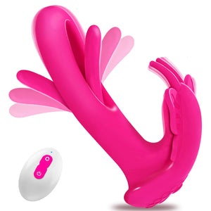 Wearable Panty Vibrator Dildo Butterfly Sex Toys for Women, Remote Control G Spot Flapping Vibrators with 9 Flapping 9 Vibrating