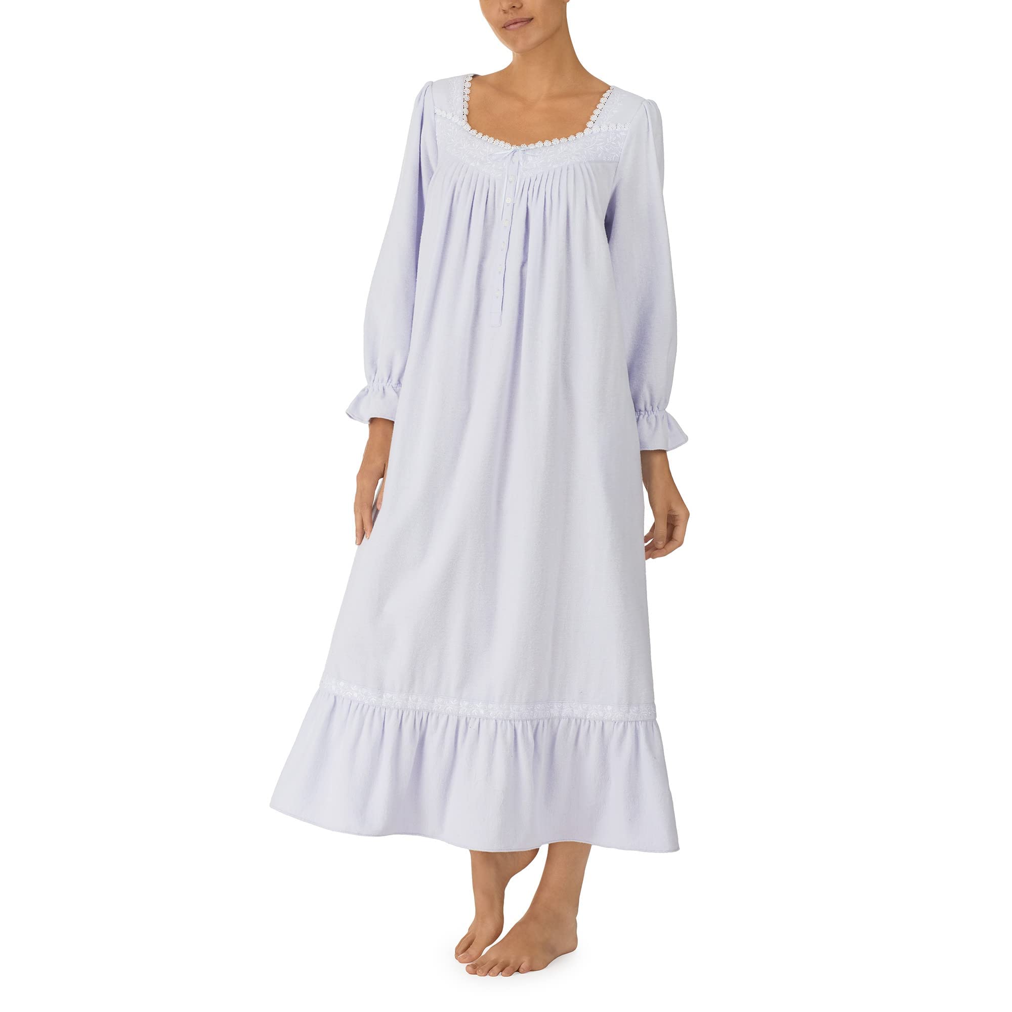 Eileen West Womens Long Sleeve Flannel Ballet Gown, Peri