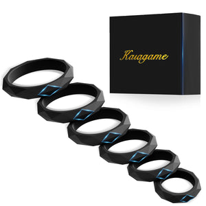 Sex Toys Penis Ring Silicone Cock Rings for Men Erection Sex, 6 Sizes Cockring Erectile Dysfunction Rings Cock Sexual Stimulatio