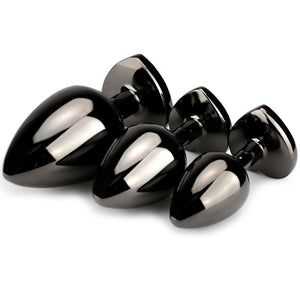 HISIONLEE Anal Plug 3PCS Sex Toys Anal Training Set Metal Butt Plug Adult Trainer Kit Toy with Crystal Diamond S&M Adult Gay Ana