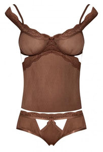 Ms Caramel Kiss Cami & Boyshort Car L/Xl