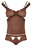 Ms Caramel Kiss Cami & Boyshort Car L/Xl