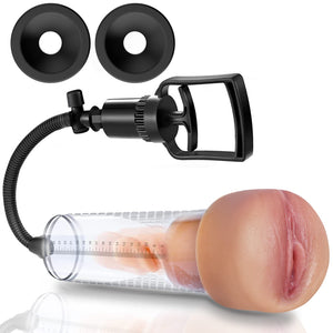 Vacuum Penis Pump, Manual Penis Enlarger for Male Erection & Enhancement, Sex Toys for Men,Penis Massage & Stimulation Device wi