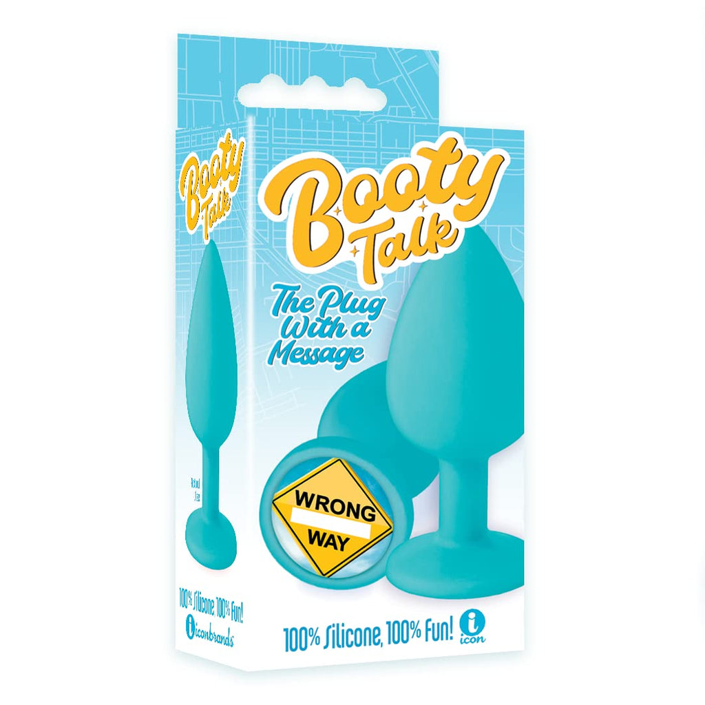 The 9'S Booty Talk Wrong Way Silicone Butt Plug