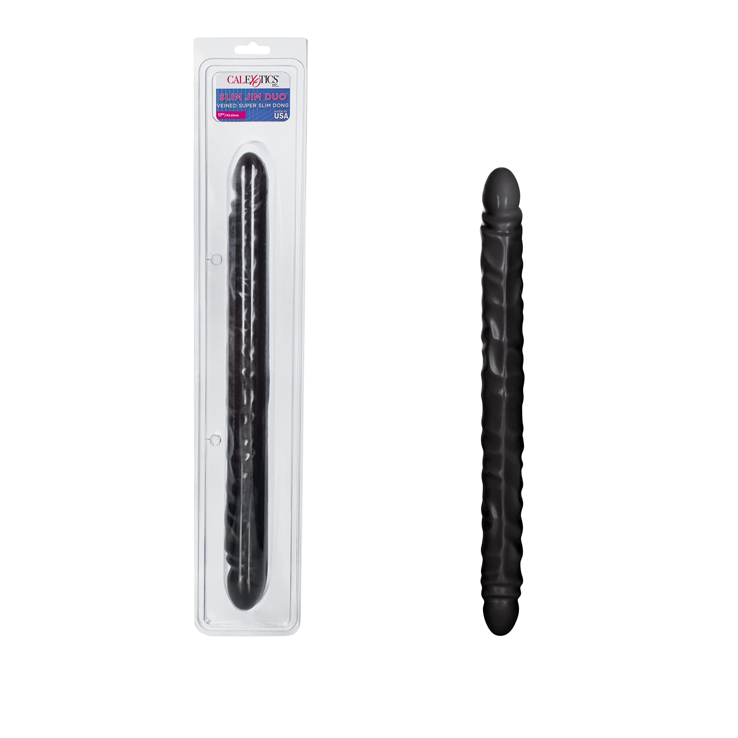 Calexotics Se-0198-03-2 Veined Super Slim Dong - Black
