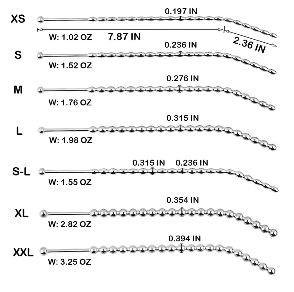 Urethral Sounds Beads Plug, Sex Toy of Penis Plug Urinary Dilator Urethral Stimulation Masturbation Rod for Men (S)