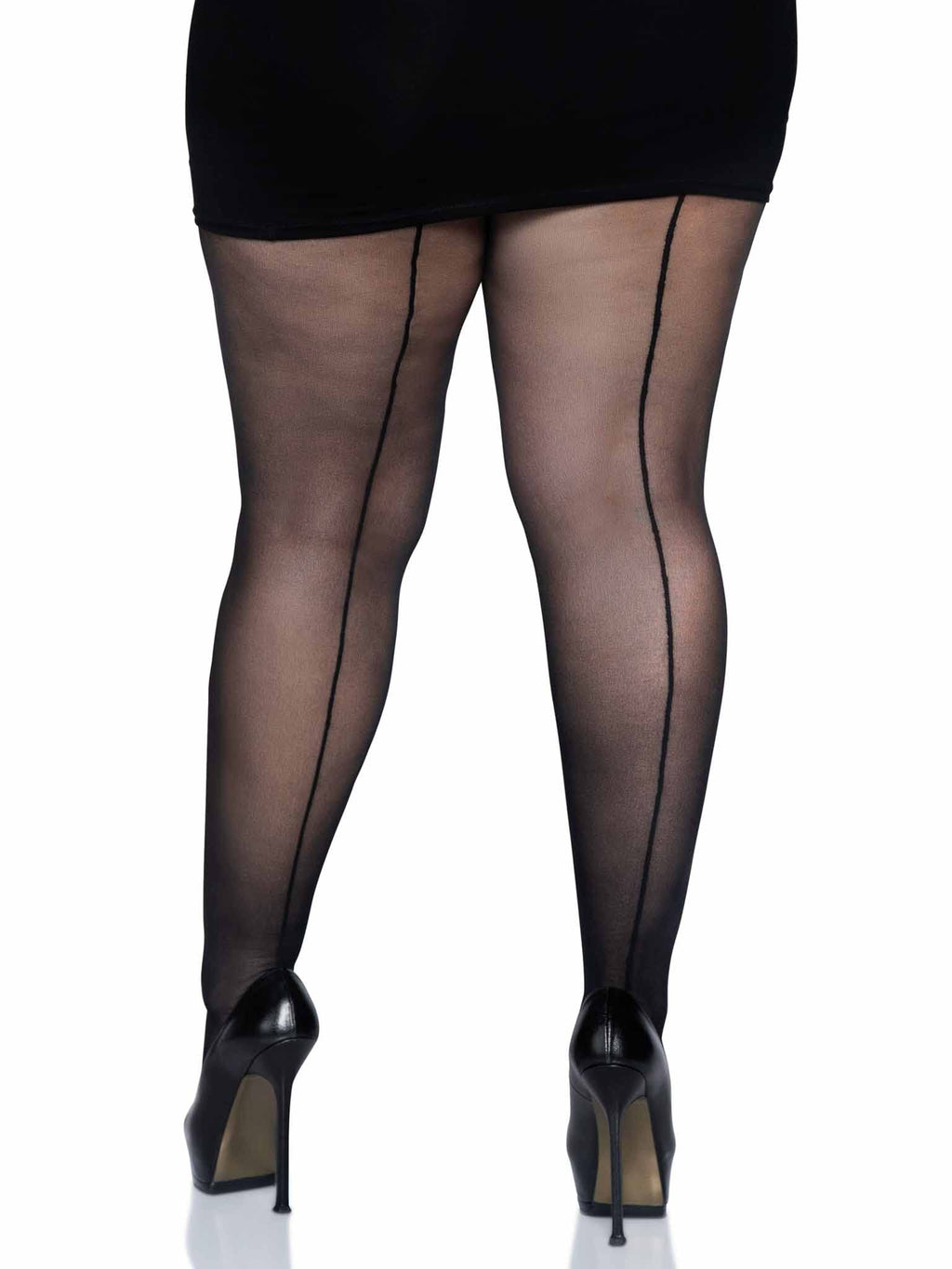 Plus Size Back Seam Sheer Pant