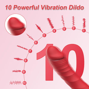 G Spot Couple Vibrator with Heating Function Sex Toys for Women Realistic Dildo Vibrators with 10 Vibrations Nipple Anal Vibrato