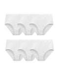 Fruit of the Loom Womens Eversoft Underwear, Tag Free & Breathable, Available in Plus Size, Brief-Cotton-6 Pack-White, 8