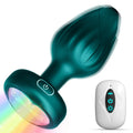 Anal Plug Adult Sex Toys - 10 Modes Vibrating Butt Plug LED Colorful Light up Remote Control for Prostate Massage, Adult, Men, W