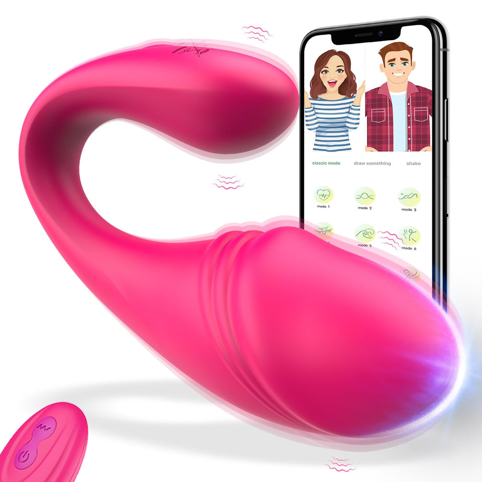 Remote Control G-spot Vibrator for Women - Adult Sex Toys Vaginal Anal Dildo Massager with Global APP Control & 18 Intense Vibra
